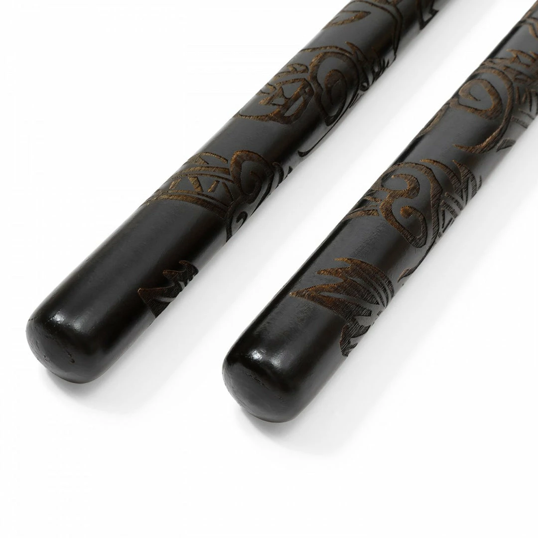Playwell Deluxe Carved Dragon Nunchucks B.B - Black Oak 2 Playwell Deluxe Carved Dragon Nunchucks B.B - Black Oak