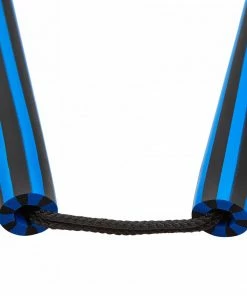 Playwell NR-003: Foam Nunchaku With Cord Blue/ Black Stripes Nunchucks