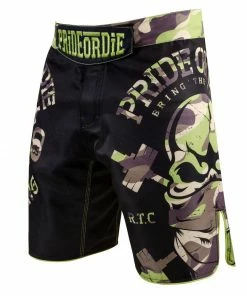 Playwell Pride Or Die MMA Clothing Pride Or Die MMA Black "Raw Training" Camo Fight Shorts