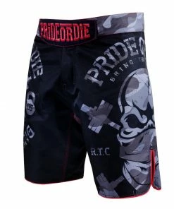 Playwell Pride Or Die MMA Clothing Pride Or Die MMA Black "Raw Training" Urban Fight Shorts