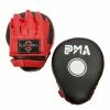 Playwell Deluxe PMA Curved Vinyl Focus Pads - Black/Red Focus Mitts