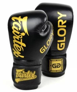 Playwell Fairtex BGVG1 X Glory Leather Black Boxing Gloves