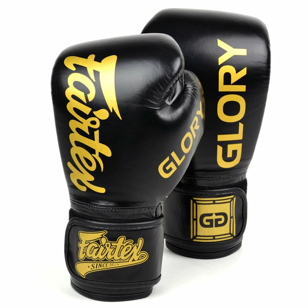 Playwell Fairtex BGVG1 X Glory Leather Black Boxing Gloves 1 Playwell Fairtex BGVG1 X Glory Leather Black Boxing Gloves