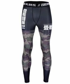 Playwell Tatami Fightwear Tatami Kids Essential Camo Spats Leggings - Green