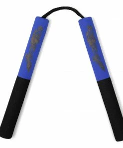Playwell NR-005: Foam Nunchaku With Cord Blue / Black Dragon