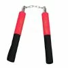 Playwell NR-030: Foam Nunchaku With Metal B.B. Red / Black Dragon Nunchucks