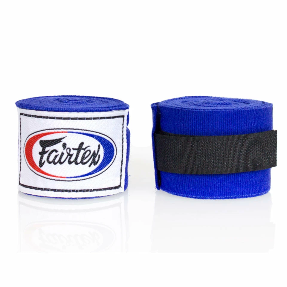 Playwell Boxing Wraps & MouthGuards Fairtex Blue Traditional Elastic Stretch Hand Wraps - 4.5M 1 Playwell Boxing Wraps & MouthGuards Fairtex Blue Traditional Elastic Stretch Hand Wraps - 4.5M