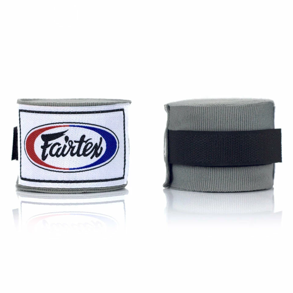 Playwell Fairtex Grey Traditional Elastic Stretch Hand Wraps - 4.5M 1 Playwell Fairtex Grey Traditional Elastic Stretch Hand Wraps - 4.5M