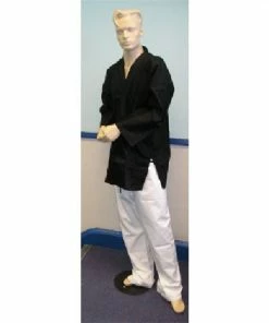 Playwell Karate Uniform Mixed: Black / White Trousers
