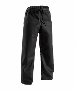 Playwell Karate Heavy Weight Canvas Trousers Black Karate Trousers