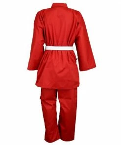 Playwell Karate Uniform : Red Children's P/C Karate Uniforms