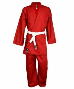 Playwell Karate Uniform : Red Children's P/C Karate Uniforms
