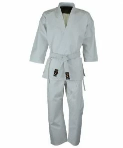 Playwell Adults Karate Cotton Suit - White 8.5oz Karate Uniforms
