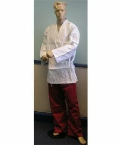 Playwell Karate Uniform: White Jacket Red Trousers: Children's