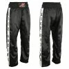Playwell Satin Full Contact Trousers Full Contact Trousers - Black/ White Kickboxing Patches