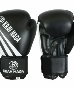 Playwell Krav Maga Official Equipment & Clothing Krav Maga Black Elite Boxing Gloves