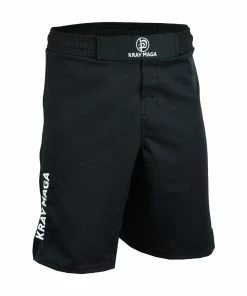 Playwell Krav Maga Pro MMA Plain Black Training Shorts Krav Maga Official Equipment & Clothing