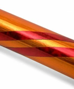 Playwell Demo And Graphite Bo Staffs Chrome Competition Gold/Red Lotus Wood Bo Staff - 72 Inches