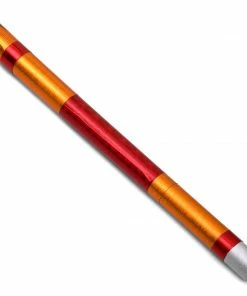 Playwell Demo And Graphite Bo Staffs Chrome Competition Gold/Red Lotus Wood Bo Staff - 72 Inches