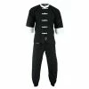 Playwell Kids Kung Fu Elite Microfibre Uniform - Black/White