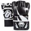 Playwell Venum MMA Black/White Challenger Fight Gloves - 4oz