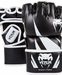 Playwell Venum MMA Black/White Challenger Fight Gloves - 4oz