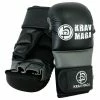 Playwell Krav Maga Official Equipment & Clothing Krav Maga Elite Hybrid MMA Sparring Gloves - 7oz (Black/Grey )