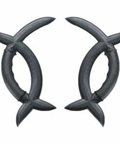 Playwell Black Polypropylene Wushu Meridian Axe Couple Rubber/Foam/Plastic Weapons