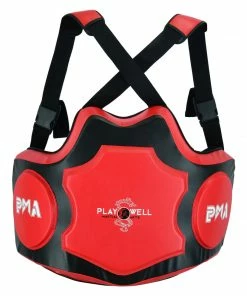 Playwell PMA Elite Pro Coaching Body Shield - Black/Red Chest Guards And Body Armour