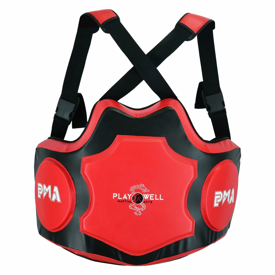 Playwell PMA Elite Pro Coaching Body Shield - Black/Red Chest Guards And Body Armour 1 Playwell PMA Elite Pro Coaching Body Shield - Black/Red Chest Guards And Body Armour