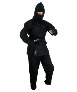 Playwell Ninja Uniforms, Outfits And Clothing Kids Ninja Suit - Black 10oz