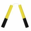 Playwell NR-012b: Octagonal Dense Foam Nunchaku Yellow/Black - 10" Nunchucks