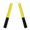 Playwell NR-012b: Octagonal Dense Foam Nunchaku Yellow/Black - 12"