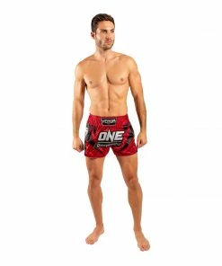 Playwell Kickboxing & Muay Thai Shorts Venum X One FC Muay Thai Shorts - Red