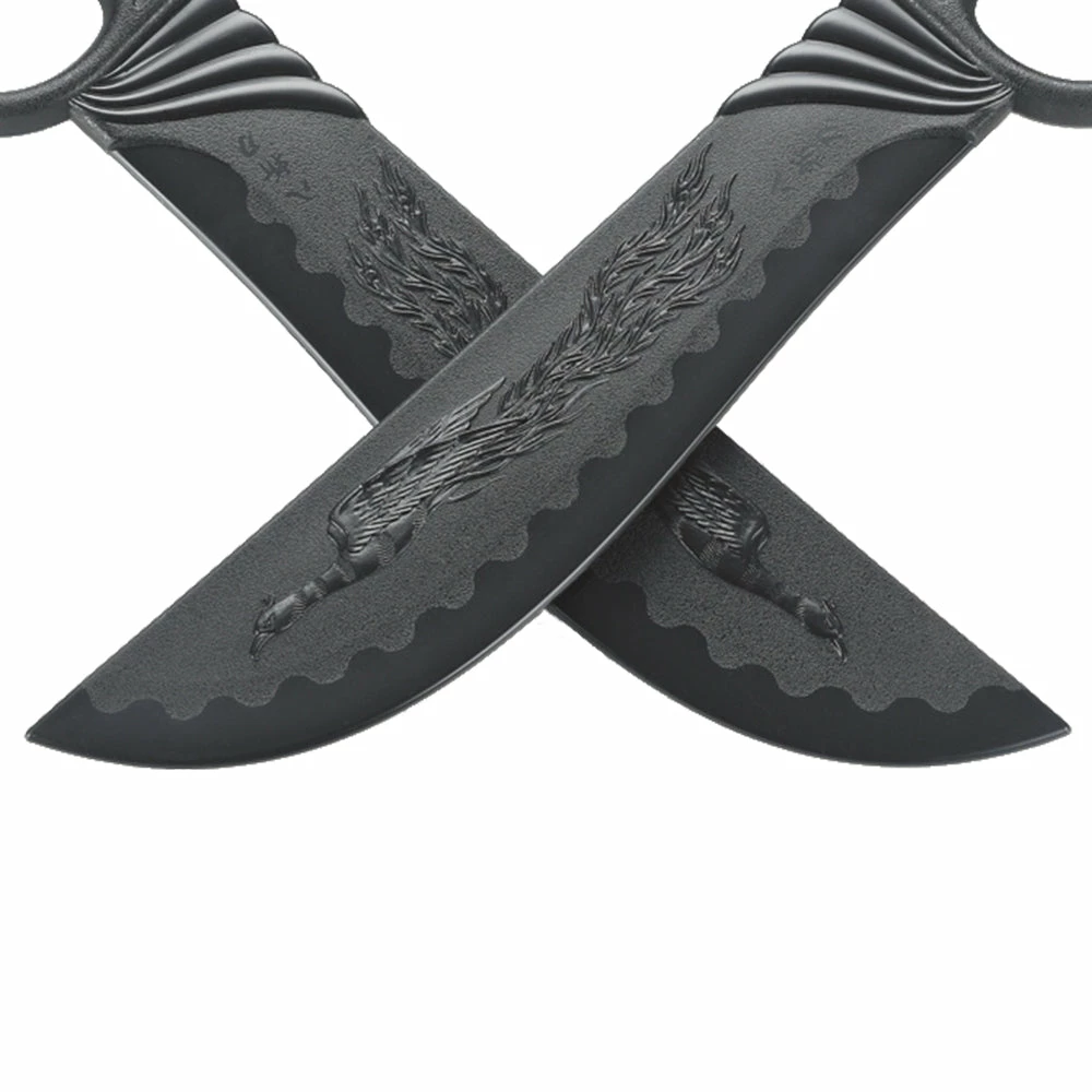 Playwell Black Polypropylene Phoenix Wing Chun Knives Rubber/Foam/Plastic Weapons 4 Playwell Black Polypropylene Phoenix Wing Chun Knives Rubber/Foam/Plastic Weapons