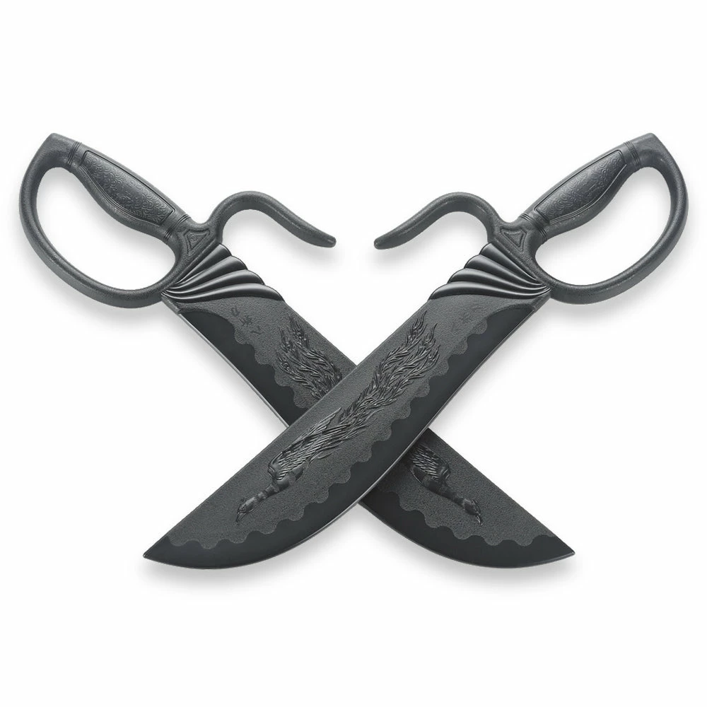 Playwell Black Polypropylene Phoenix Wing Chun Knives Rubber/Foam/Plastic Weapons 1 Playwell Black Polypropylene Phoenix Wing Chun Knives Rubber/Foam/Plastic Weapons