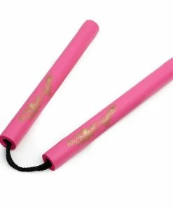 Playwell NR-00P2c: Nunchaku Foam Hot Pink W/ Cord - 12" Nunchucks