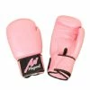 Playwell Boxing Gloves Boxing Glove Proffessional Leather : Pink - With Free Wraps