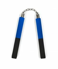 Playwell Foam Nunchaku With Metal B/Bearing Half Blue/ Half Black