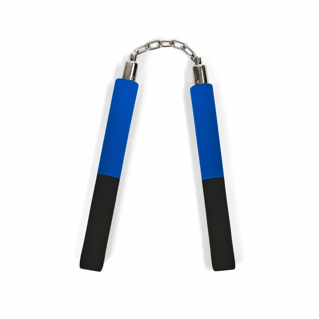 Playwell Foam Nunchaku With Metal B/Bearing Half Blue/ Half Black 1 Playwell Foam Nunchaku With Metal B/Bearing Half Blue/ Half Black