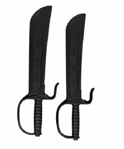 Playwell Black Polypropylene Wing Chun Knives Rubber/Foam/Plastic Weapons