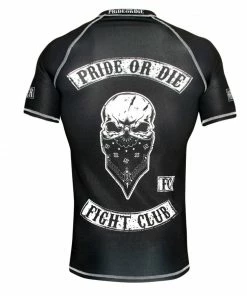 Playwell Pride Or Die MMA Clothing Pride Or Die MMA Black Fight Club Rash Guard