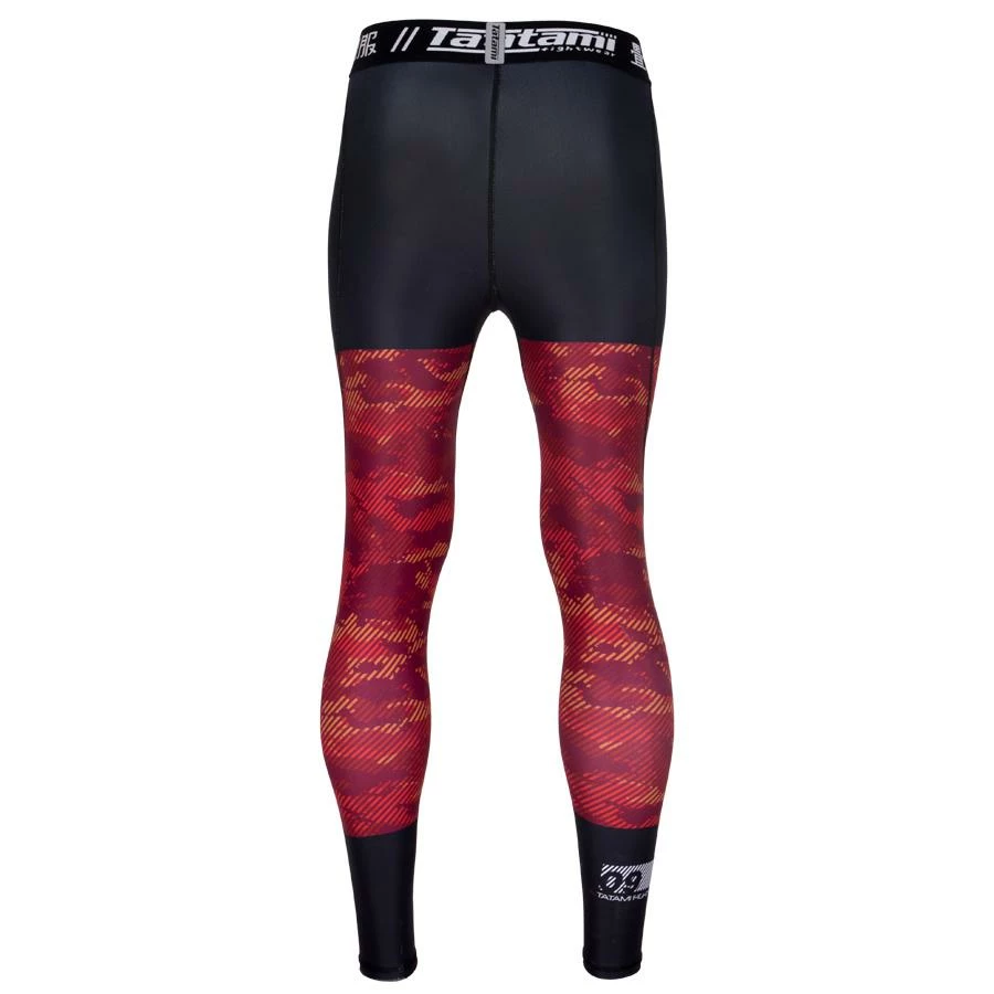 Playwell Tatami Adults Essential Camo Spats Leggings - Red 2 Playwell Tatami Adults Essential Camo Spats Leggings - Red
