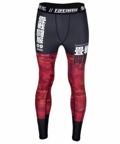 Playwell Tatami Fightwear Tatami Kids Essential Camo Spats Leggings - Red