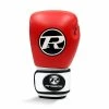 Playwell Ringside Boxing Leather Club Gloves Red - 14oz Boxing Gloves