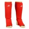 Playwell Elasticated Reversible Shin Instep Pads- Red/Blue