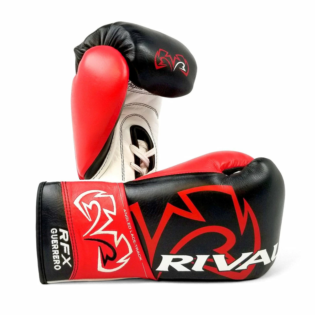 Playwell Rival Boxing RFX-Guerrero Pro Fight Gloves - Black/Red ( 10oz ) 1 Playwell Rival Boxing RFX-Guerrero Pro Fight Gloves - Black/Red ( 10oz )
