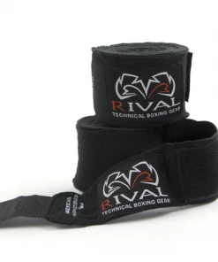 Playwell Boxing Wraps & MouthGuards Rival Boxing Mexican 4m Long Hand Wraps - Black