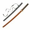 Playwell Wooden Roped Bokken With Plastic Scabbard - Red Oak Japanese Wooden Bokken