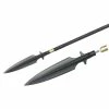 Playwell Black Polypropylene Full Contact Spear Stick - S010 - Spear Head Rubber/Foam/Plastic Weapons